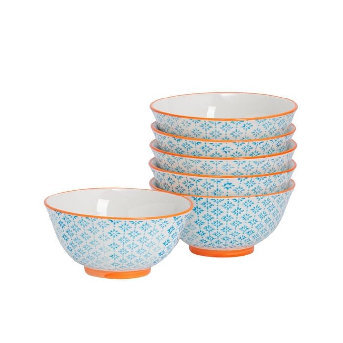 Nicola Spring Patterned Cereal Bowls - Print Design - 15cm - Set of 6
