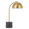 Telbix Ortez Vintage Table Desk Lamp Light Metal Terrazzo Antique Gold Black Terrazzo