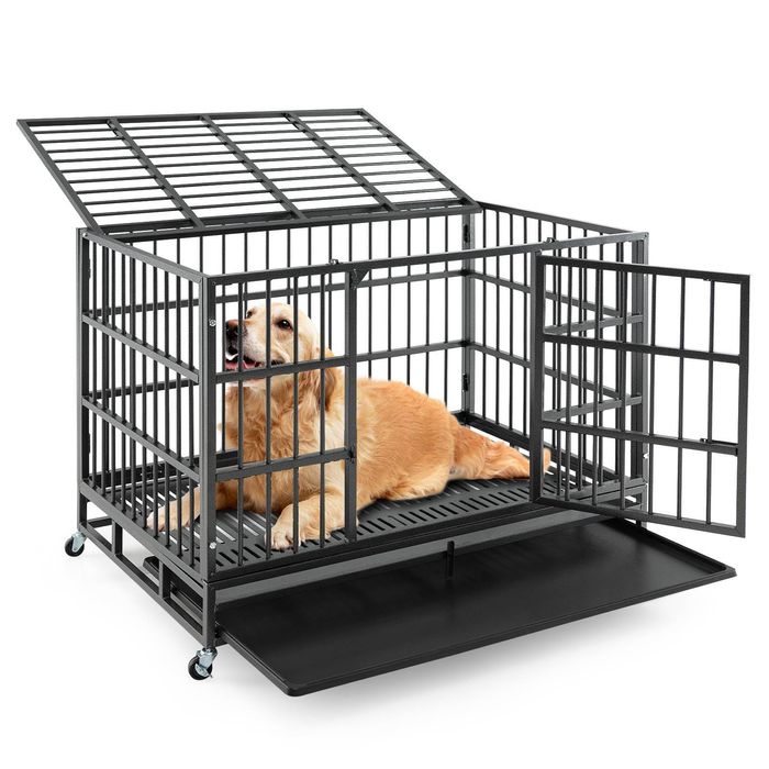 Collapsible Metal Dog Enclosure BEASTIE Dog Cage Kennel Metal Pet