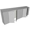 Build-a-Shed 0.8 x 6 x 2m Skillion Shed with Dual Double Hinged Side Doors - Zinc