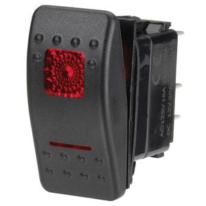 NARVA 12V Red Illuminated On/Off Sealed Rocker Switch