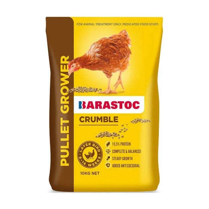Barastoc Pullet Grower Crumble Feed Pellet for Layer Bird Breeds 10kg