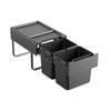 Kaboodle 2 x 15L Base Mount Pullout Bin - to suit minimum 400mm Base Cabinet