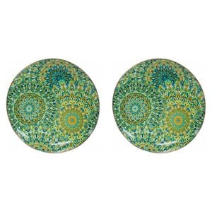 2PK LVD Aquamarine Porcelain 20cm Snack/Dessert Plate Dish Round