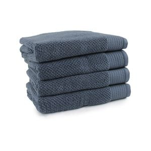 4pc Onkaparinga 69x140cm Avalon Bath Towel 550GSM Midnight