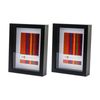 2x Unigift Shadow Box Sleek Black Frame Three Dimensional Display - 4x6"/10x15cm