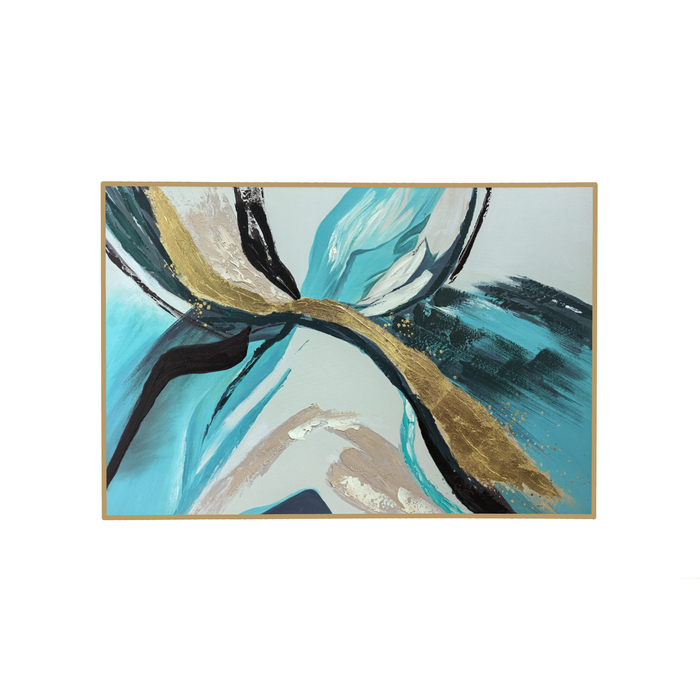 Elegant Collections Sage Gold Foil Canvas Art