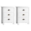 Artiss 2x Bedside Table Bedroom 3 Drawers