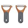 2PK Zyliss S/Steel Julienne Y Peeler Kitchen Utensil 14cm - Orange/Grey