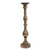 LVD Metal 54cm Aged Pillar Candle Holder Stand Decor - Brown