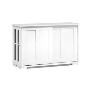 Artiss Buffet Sideboard Sliding Doors - Sera White