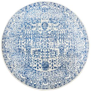 Sense 256 Blue 240x240cm Round - Large Pet Friendly Power Loomed Rug