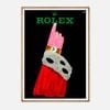 Galrie Vintage Rolex Advertising Art Print by Renem for Elegant Home Decor, Wood Frame, A3 30 x 42cm (12 x 16inch)