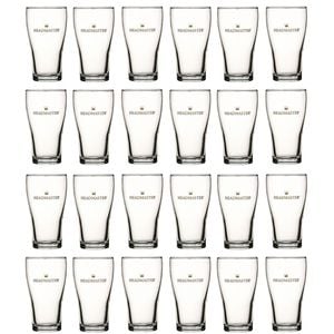 Crown Nucleated Headmaster Beer Conical Glasses 425ml | Set Of 24