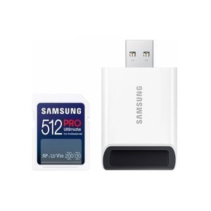 Samsung Pro Ultimate 512gb Sdxc C10 U3 V30 Memory Card With Usb Reader - For Dslr Cameras
