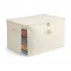 6 Pack Large Canvas Comforter Storage Bags - Dual Zipper, 3 Handles - Blanket Closet Organizer