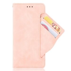 Premium Leather Wallet Flip Case TPU Cover Card - For Apple iPhone 15 (Pink)