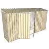 Build-a-Shed 0.8 x 3.7 x 2m Skillion Double Hinged Side Door Shed - Cream