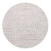 Loopsie-120cm X 120cm-obu Grey And Cream Geometric Washable Round Rug