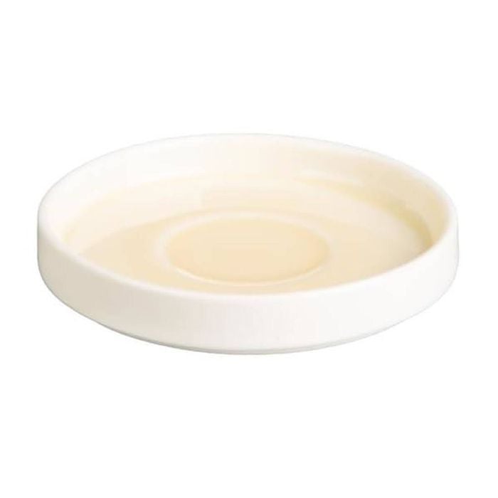 Olympia Saucers Fondant Lemon 115mm 6 Pack Porcelain Restaurant Tableware