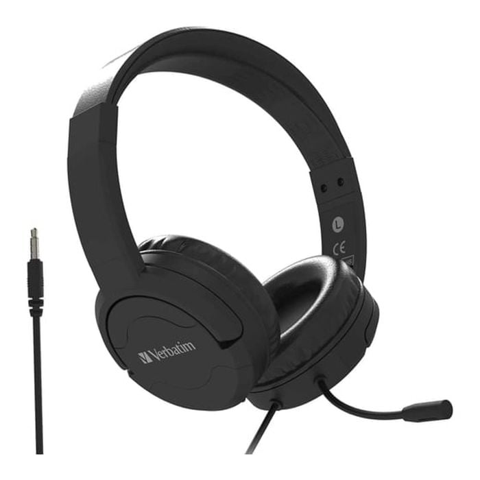 Verbatim Over-the-head Stereo Noise Cancelling Headset - Black [66706]