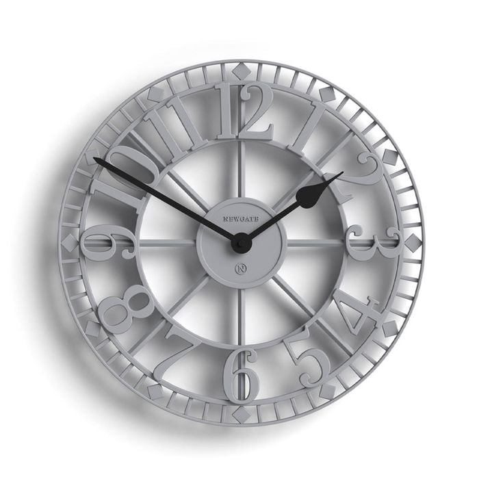 Newgate Warehouse Wall Clock-clockwork Grey