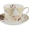Maxwell And Williams Cup Saucer Kimono Bone China Gift Boxed White 480ml