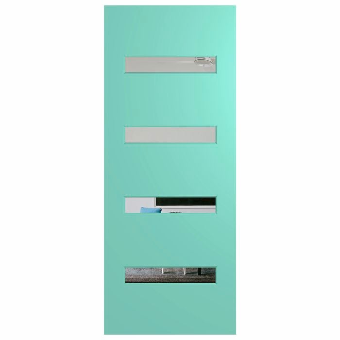 Hume 2040 x 40mm Newington G1 Clear Glass External Door - 870mm x 2040mm x 40mm