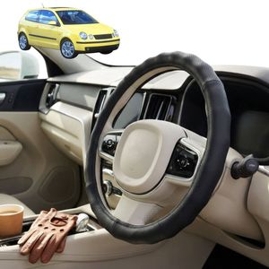 Australian Goose Steering Wheel Cover for VolksWagen Polo 2002 - 2009 (MK4) Circle Black