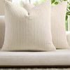Gioia Casa 2-pack Corduroy Velvet Cushion Covers - 45cm X 45cm, Cream