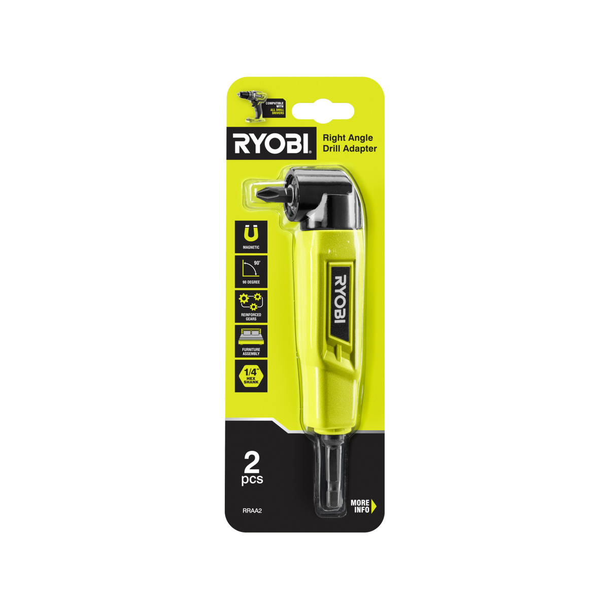 Ryobi 2 Piece Right Angle Drill Adaptor Bunnings Australia