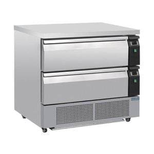 Polar U-series 2 Drawer Counter Fridge Freezer 4xgn - Under Bench Freezers (da996-a)