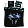 Batman Blue Iconic Polycotton Quilt Cover Set - 240 X 220 Cm