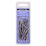 Otter 4.8 x 6.4mm Open Stainless Steel Blind Rivets - 25 Pack