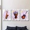 3pcs Saxophone Bass Drum Guitar Print 100% Australian Made 3 x 40x60cm (Metal Print)