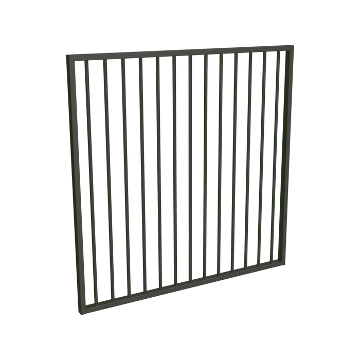 ProtectorAl 800 - 1200 x 1200mm Woodland Grey Aluminium Pool Gate Flat Top