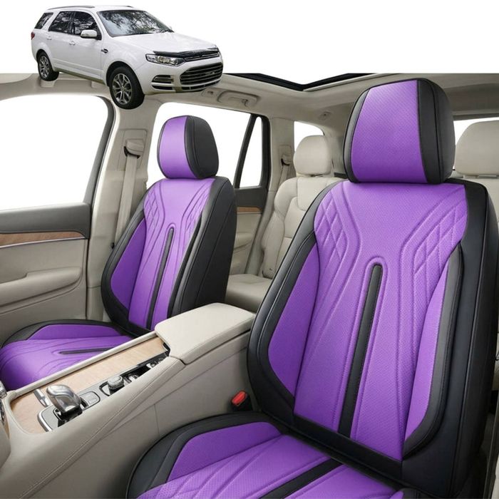 Australian Goose Front Seat Covers for Ford Territory 2004 - 2011 (SX, SY) - PU Leather, Purple (2pc)