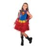 Supergirl Halloween Costume for Kids Dress with Cape Tutu Skirt and Gauntlets Superhero, 4-6-YRS