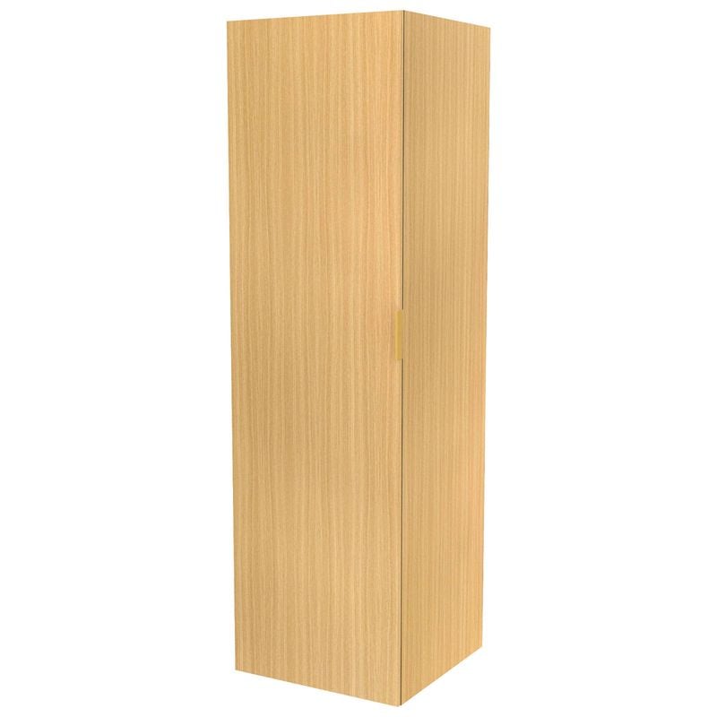 Lugna 2048 x 600 x 580mm Sand Double Hanging Left Hinged Door Storage Cabinet