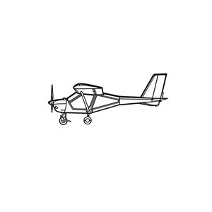 Ignite Laser Aeroprakt A22LS (2019) - Modern Light Sport Aircraft Silhouette Metal Wall Art Rustic Metal 23.6 inch - 60 cm