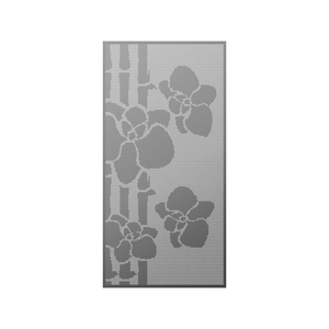 Walpix 1800 x 900 x 0.95mm Perforated Pre-Painted Metal Decorative Screen Flat Profile Tropical Full Perf - Basalt