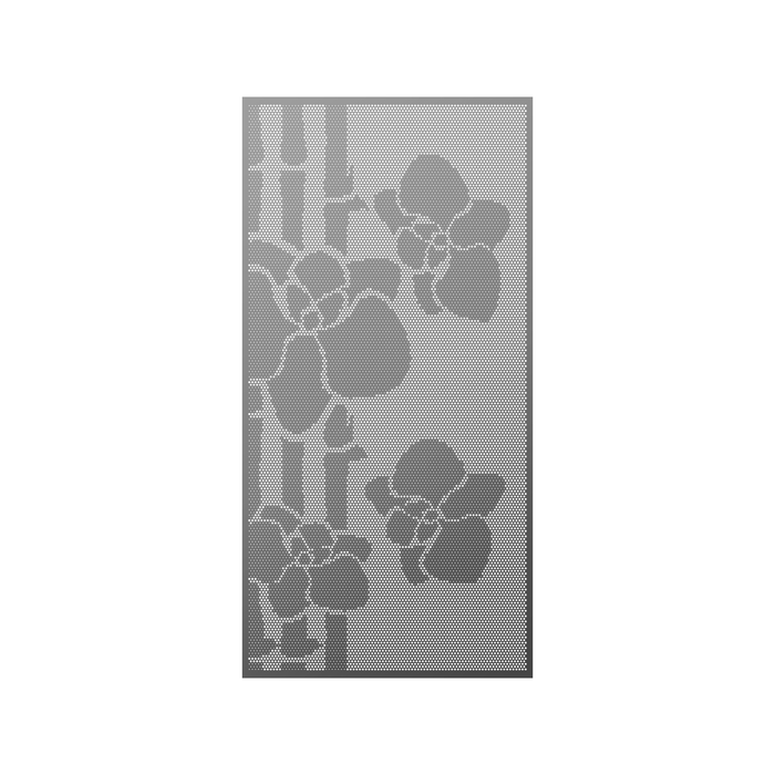 Walpix 1800 x 900 x 0.95mm Perforated Pre-Painted Metal Decorative Screen Flat Profile Tropical Full Perf - Basalt