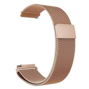 Stainless Steel Magnetic Milanese Watch Strap Samsung Galaxy Garmin Venu Huawei Universal 20mm (Rose gold)