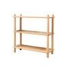 Miuz 2 Tier Bookshelf Display Shelf Solid Oak Wood Book Case Storage Rack Stand