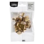 Taskmaster 6mm Pin Gold Plated Shelf Supports - 12 Pack