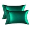 1800TC Pillow Cases, Envelope Silky Satin, 48x74cm Bedding Cover (2pc, Green)