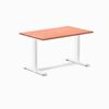 Desky Fixed Height Softwood Office Desk White Frame 120cm