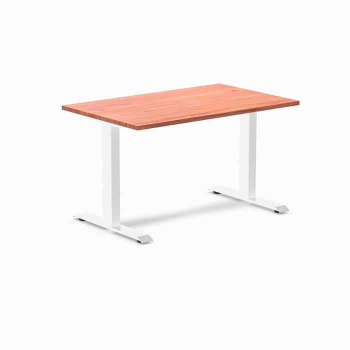 Desky Fixed Height Softwood Office Desk White Frame 120cm