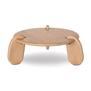 Bowen Indoor Round Timber Coffee Table