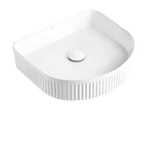 Attica 415mm Matt White Arch Fluted Basin